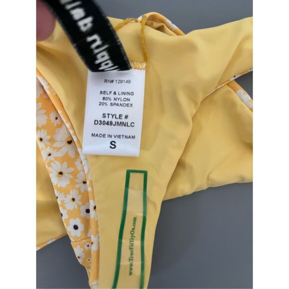 Dippin’ Daisy’s Yellow Floral Daisy Bikini Bottom Size Small NWOT‎ - Picture 4 of 4